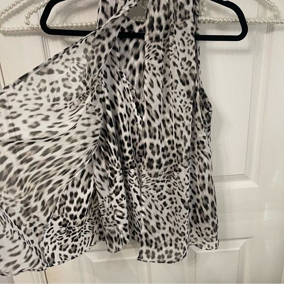 Jennifer Lopez Rhinestone Leopard Halter Top - Picture 3 of 9